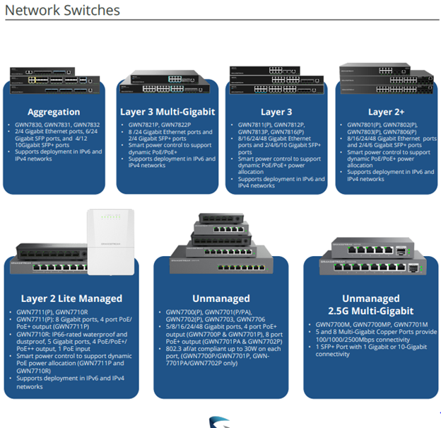 Grandstream network switches